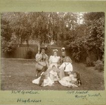Mrs. Gardiner, Mrs. Nisbet, Harry Nisbet, and Four Unidentified Children